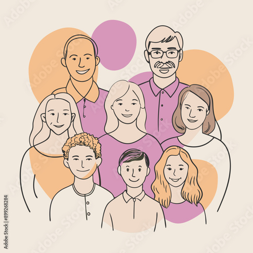Colorful Family vector design for various uses