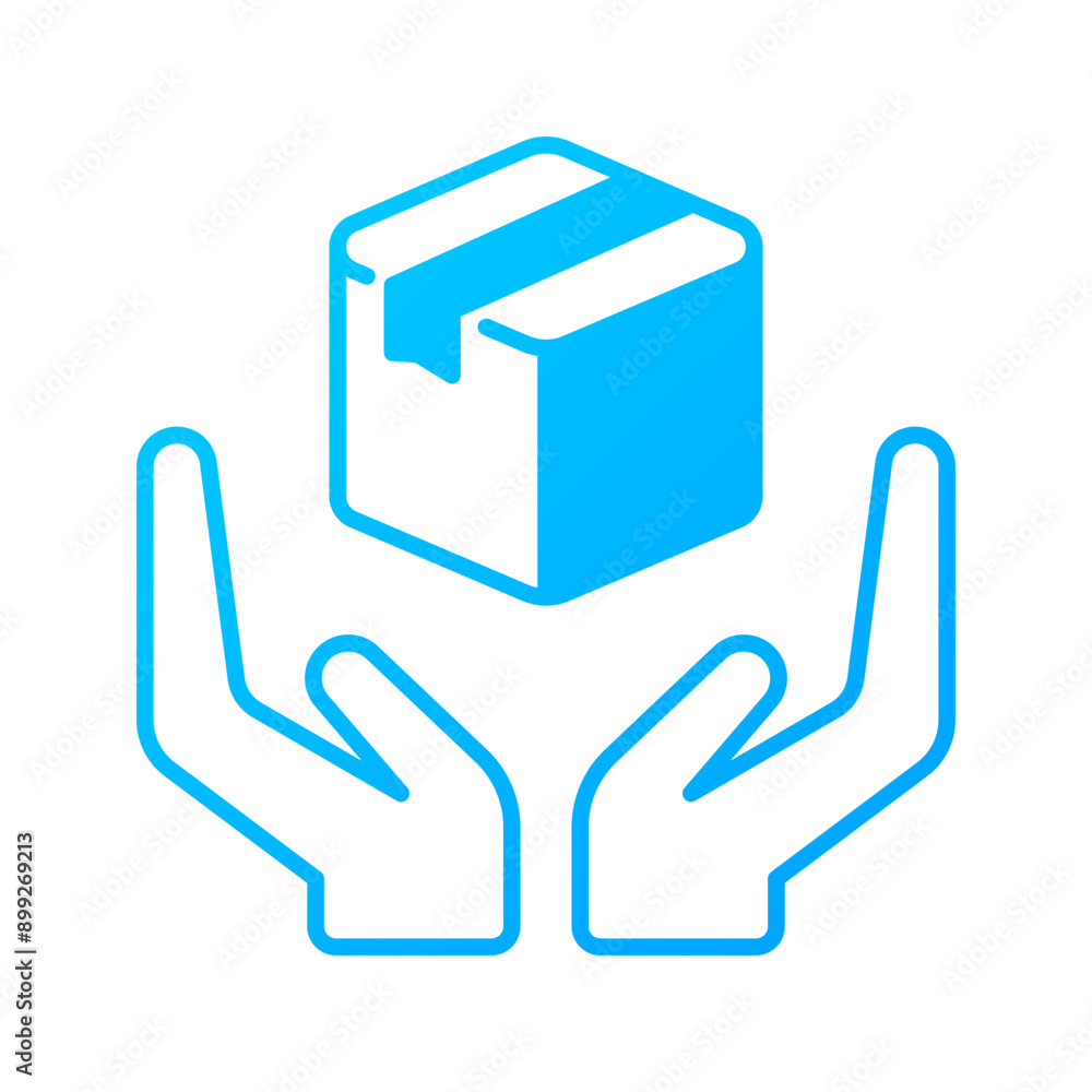 Handle with care icon. Handle, Handle with care, Fragile, Package, Hands, Box, Care, Shipping, Careful. Vector icon illustration Handle with care icon. Handle, Handle with care, Fragile, Package, Hands, Box, Care, Shipping, Careful. Vector icon illustration