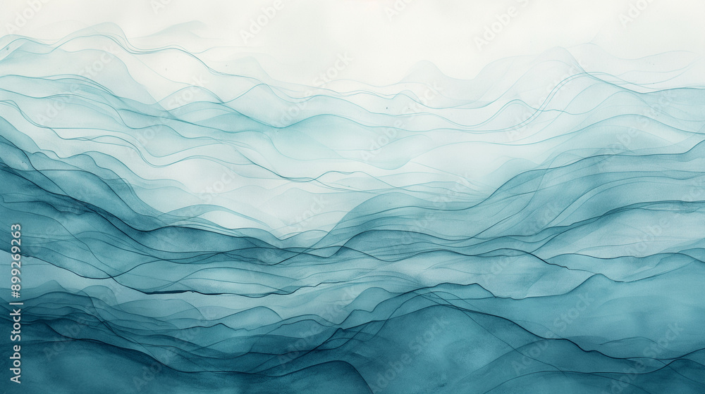 A blue ocean with waves A blue ocean with waves