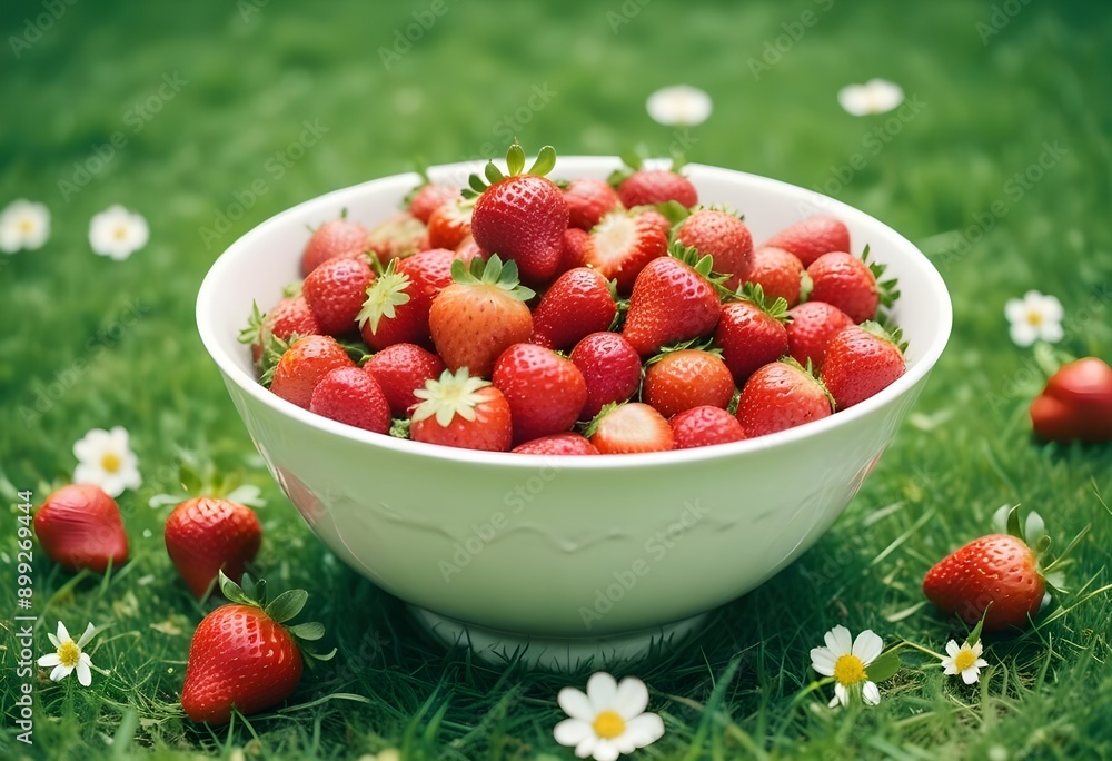 Freshly picked strawberries from the garden in a bowl. Close-up photo of the fruit. Freshly picked strawberries from the garden in a bowl. Close-up photo of the fruit.