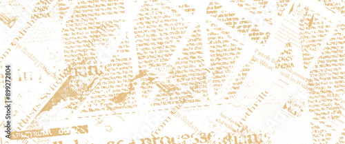 Vector old newspaper style brown grunge newspaper texture background.