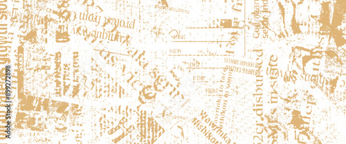 Vector old newspaper style brown grunge newspaper texture background.