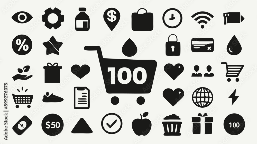 set of ecommerce icons pixel perfect shop money vector illustration set of ecommerce icons pixel perfect shop money vector illustration