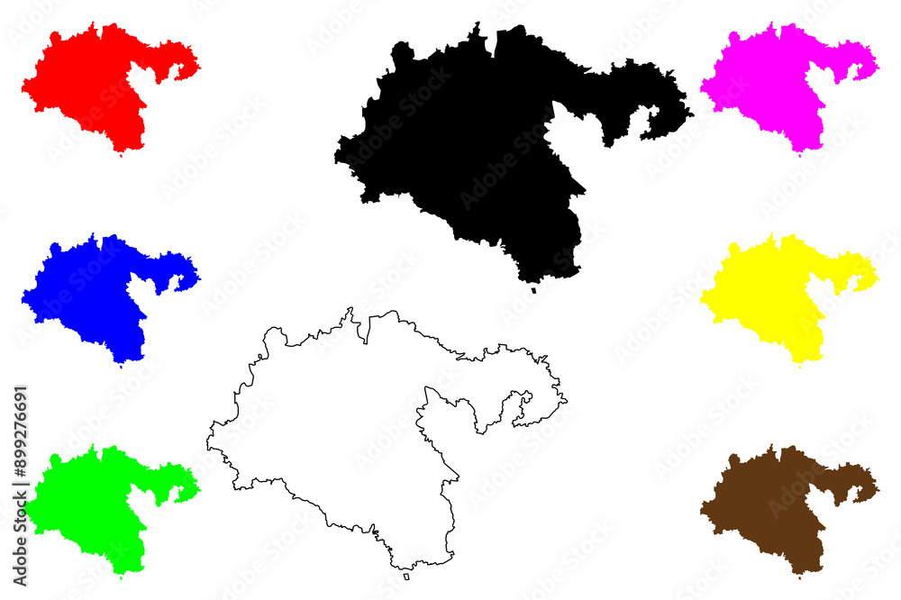 Heidenheim district (Federal Republic of Germany, rural district, Baden-Wurttemberg State) map vector illustration, scribble sketch Heidenheim map Heidenheim district (Federal Republic of Germany, rural district, Baden-Wurttemberg State) map vector illustration, scribble sketch Heidenheim map