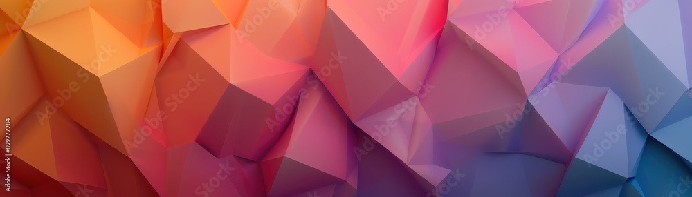 Fototapeta premium Abstract polygonal patterns with vibrant colors, modern abstract background, energetic and contemporary look