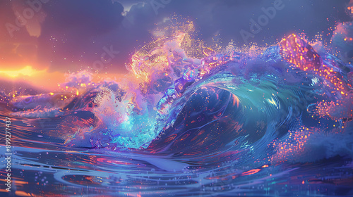 splash in the ocean.