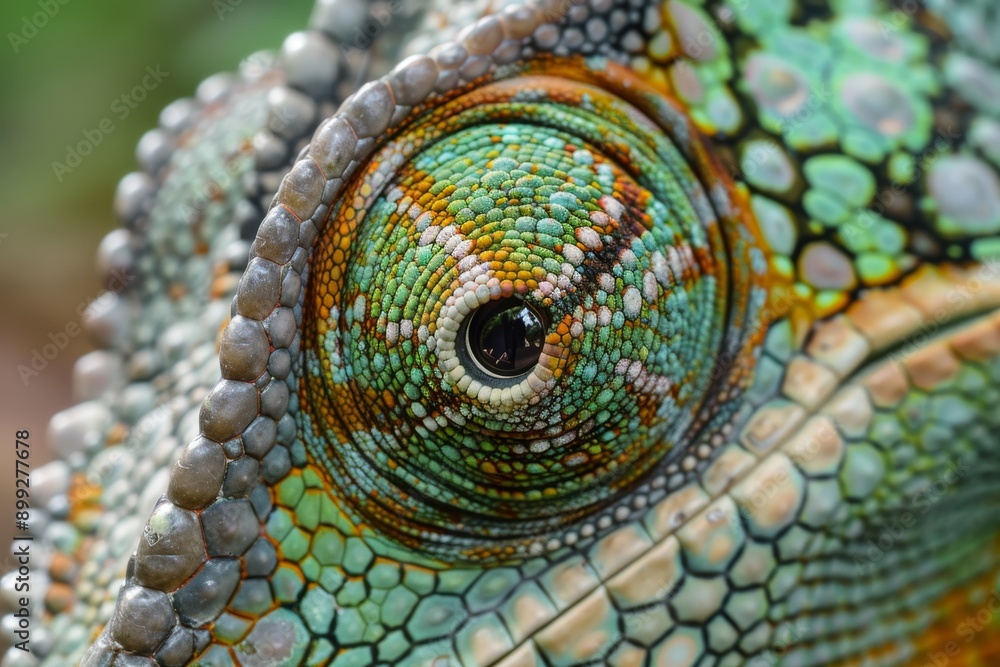 Obraz premium Close Up of a Chameleon Eye