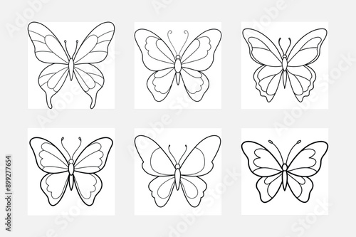 Fun and Engaging Butterfly Line Art for Kids
 photo