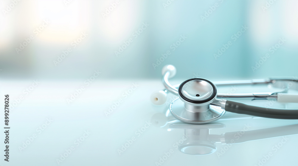 Stethoscope on Blue Background Medical Concept Stethoscope on Blue Background Medical Concept