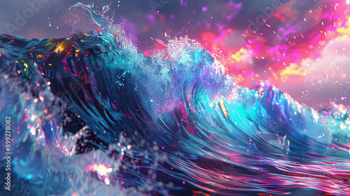 splash in the ocean.