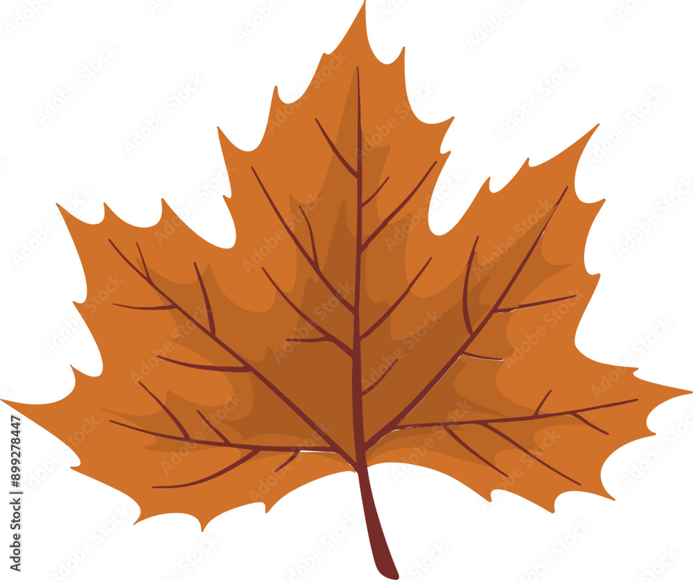 Obraz premium Autumn red leaves illustration vector