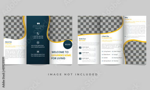 Real estate trifold brochure template
