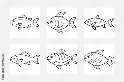 Dive Into Creativity with Fish Line Art for Kids
 photo