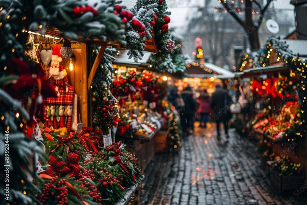 Christmas Market in the Snowy City Christmas Market in the Snowy City