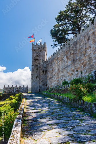 Clock tower at the entrance to Monterreal Castle,Baiona,Pontevedra. photo