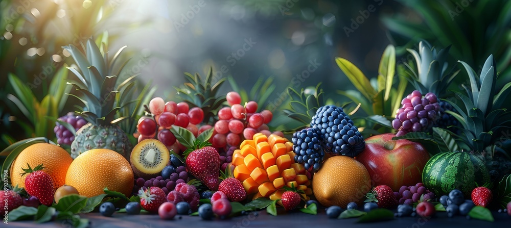Concept of Delicious and Tasty Exotic and Tropical Fruit Concept of Delicious and Tasty Exotic and Tropical Fruit