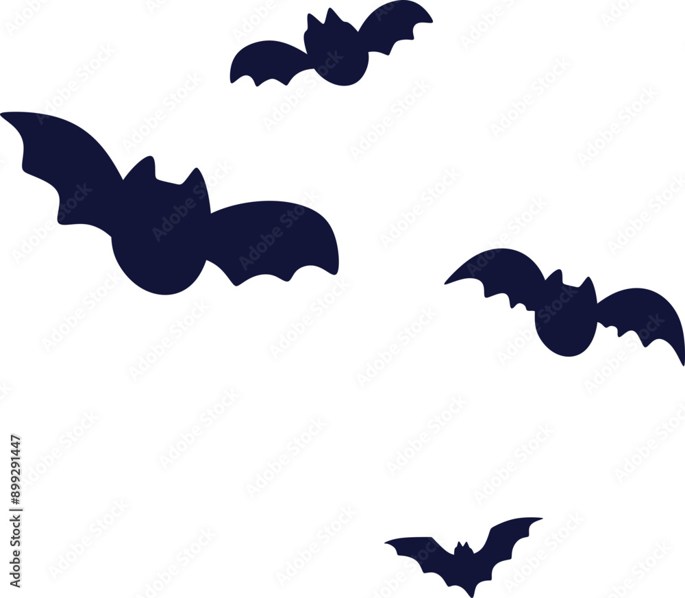 Naklejka premium Halloween Bats Silhouette