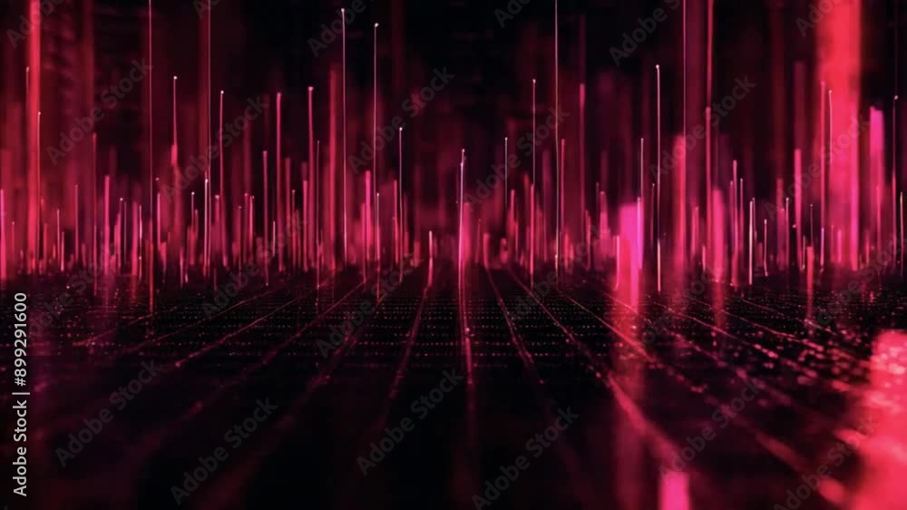 Abstract Digital Data Flow in Red and Black Abstract Digital Data Flow in Red and Black