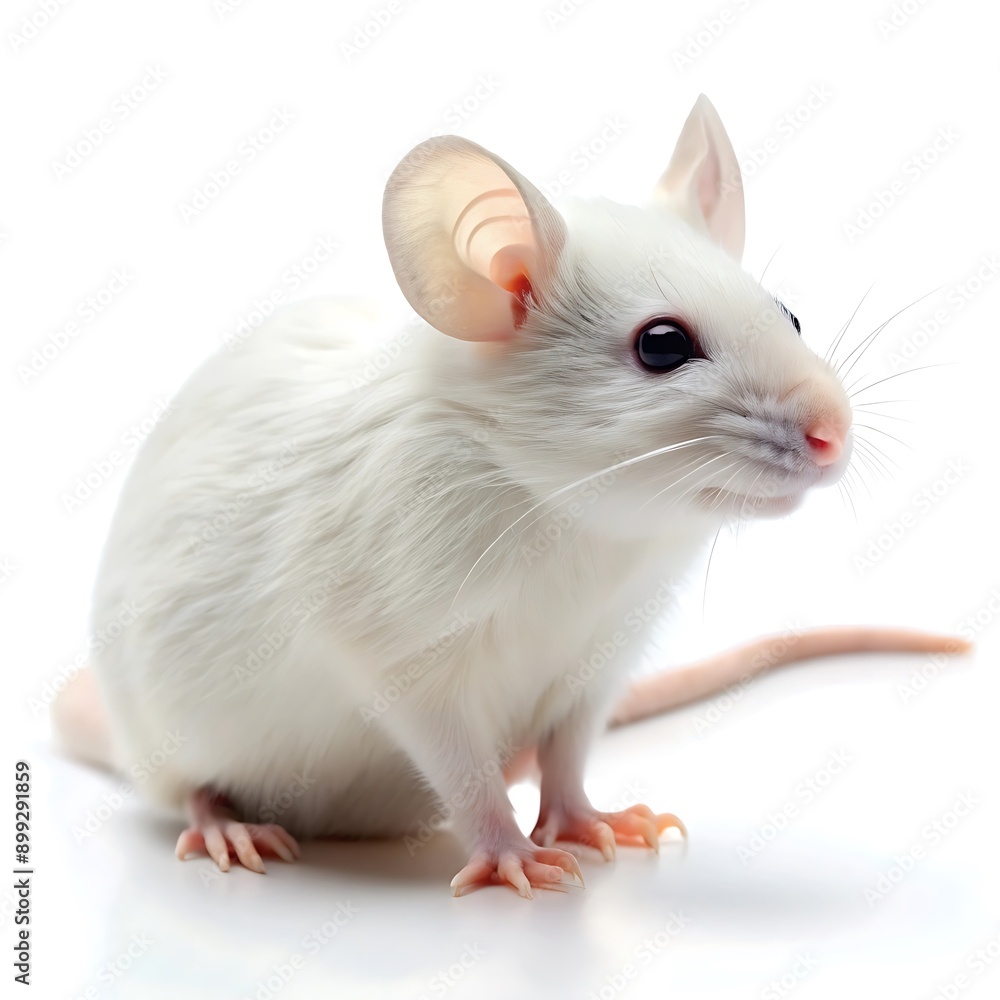 White Mouse Close-up. White Mouse Close-up.