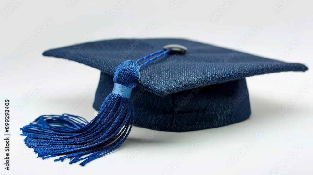 Blue Graduation Cap With Tassel - Symbol of Achievement
