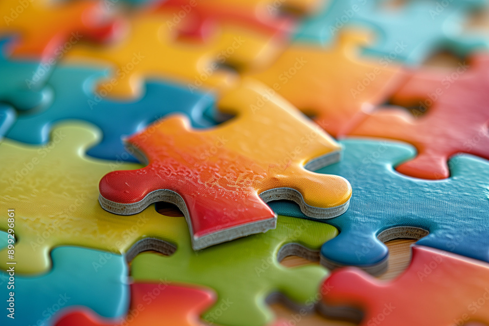 A set of matching puzzle pieces