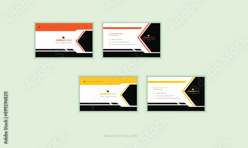 Business card design, Template