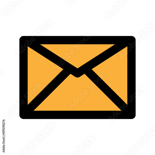 Envelope Flat icon. mail. message, chat, communication . suitable for interfaces, websites, UI and mobile apps.