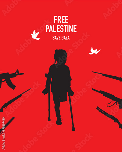Child from Gaza, Showing Armed Israeli Soldier Confronting Palestinian kids 