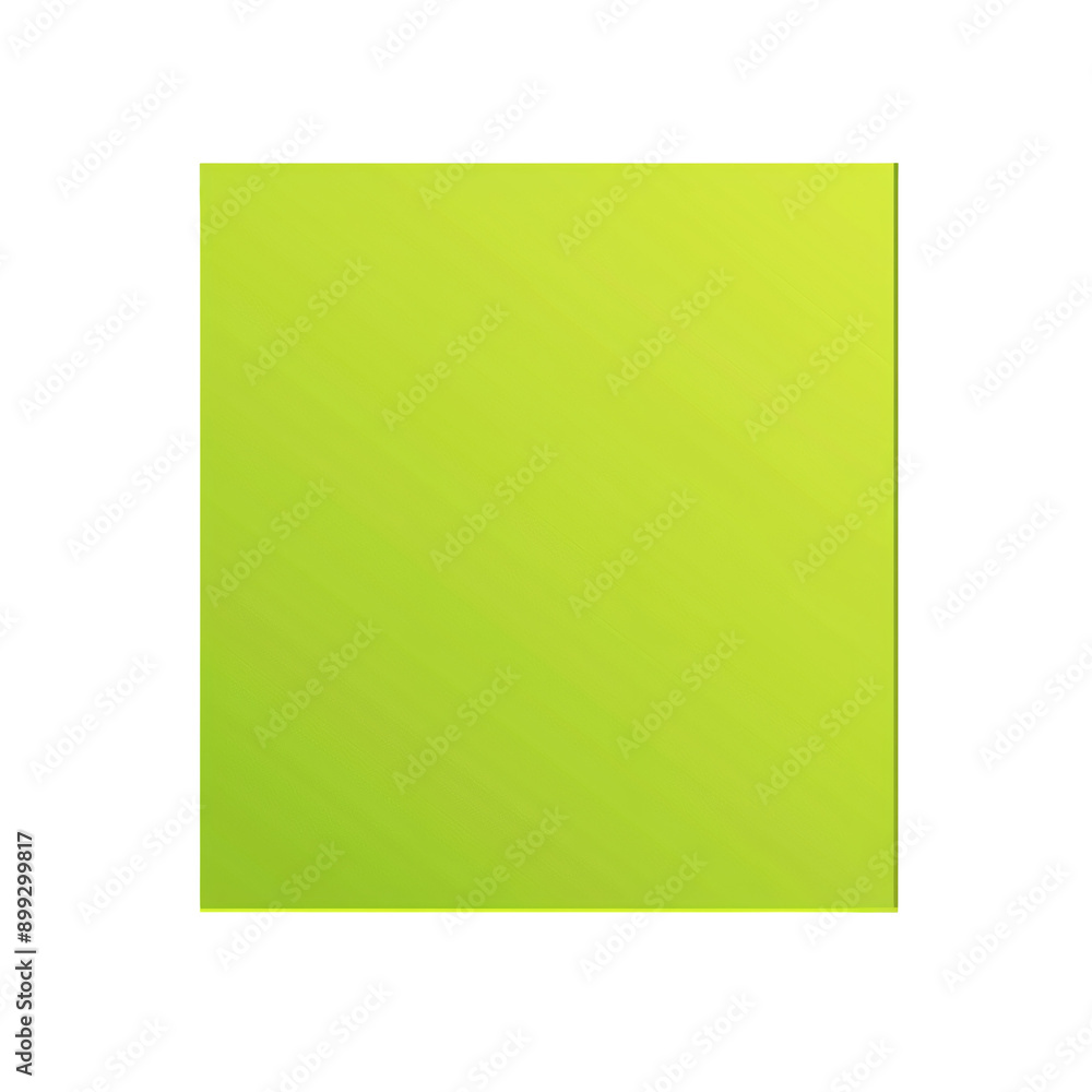 Sticky note rectangle with a neon green hue and slight shadow isolated on white and transparent background Sticky note rectangle with a neon green hue and slight shadow isolated on white and transparent background