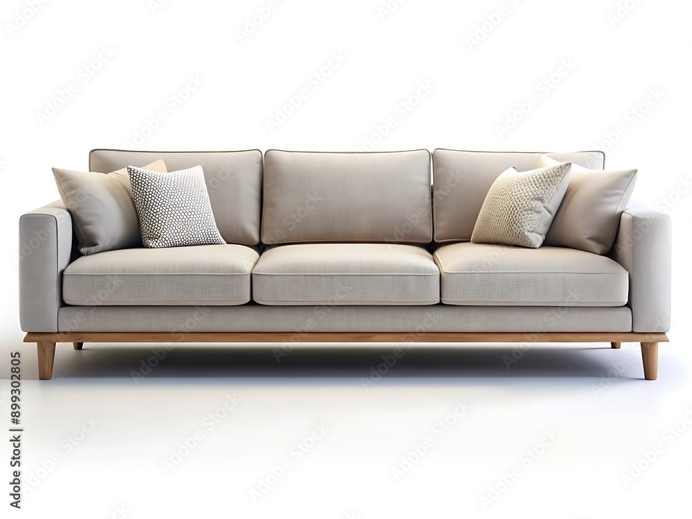 Modern Sofa with Cushions. Modern Sofa with Cushions.