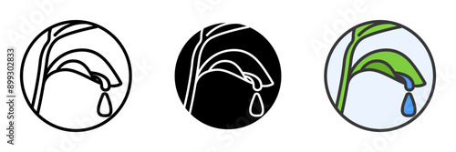 The Dew icon represents tiny droplets of moisture that settle on surfaces during early morning hours. It symbolizes freshness and the delicate balance of nature.