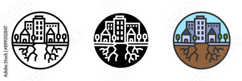 The Earthquake icon depicts seismic activity that shakes the earth's surface. It symbolizes geological forces and the powerful, unpredictable nature of the planet.