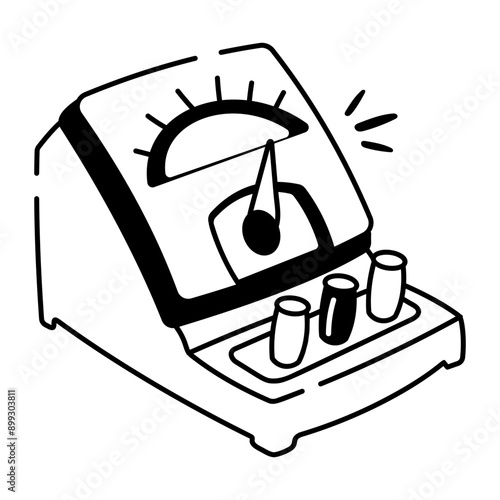 A galvanometer machine, filled style icon