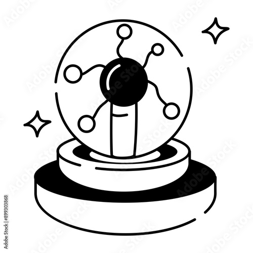 A sketchy style icon of plasma ball