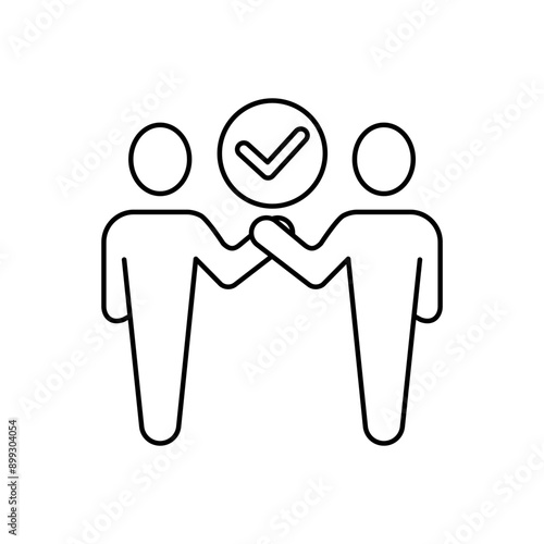 reliance concept line icon. Simple element illustration. reliance concept outline symbol design.