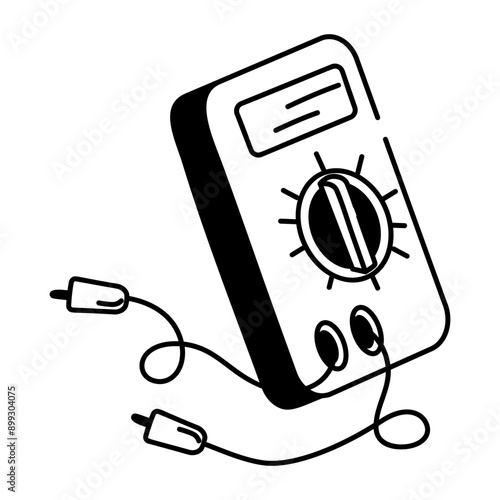 A multimeter icon in doodle style