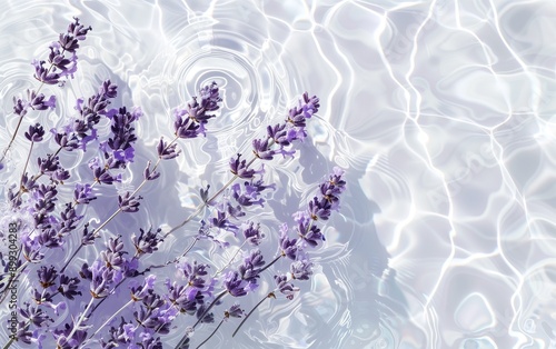 Pure water and lavender,created with Generative AI tecnology.