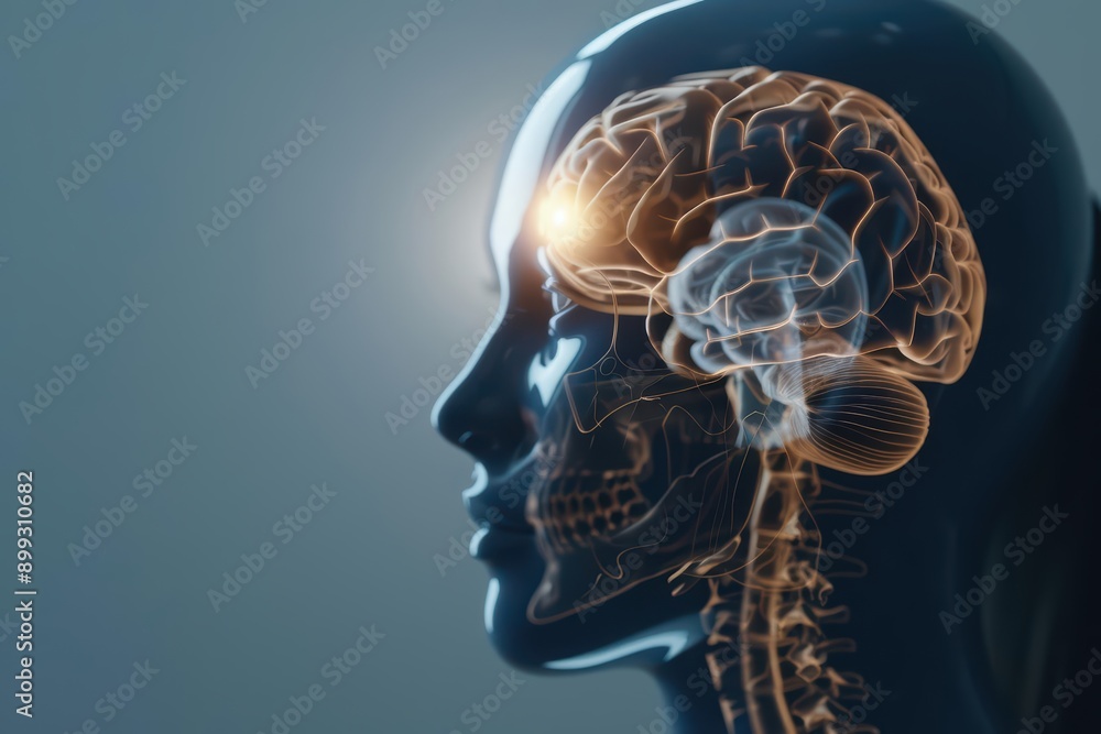Neurology concept with nervous system care and sunlight filtering through a clinical setting Neurology concept with nervous system care and sunlight filtering through a clinical setting
