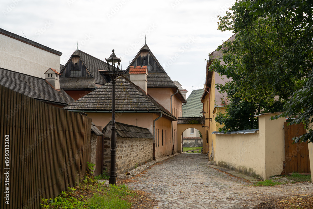 Pastel houses of Charming Spišská Sobota, Slovakia