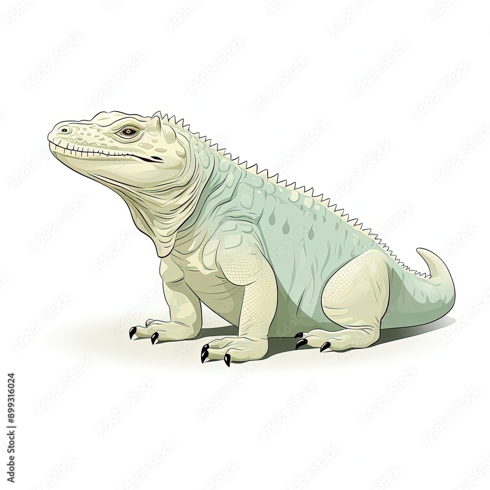 Minimalist Flat Crocodile Illustration on a White Background Minimalist Flat Crocodile Illustration on a White Background