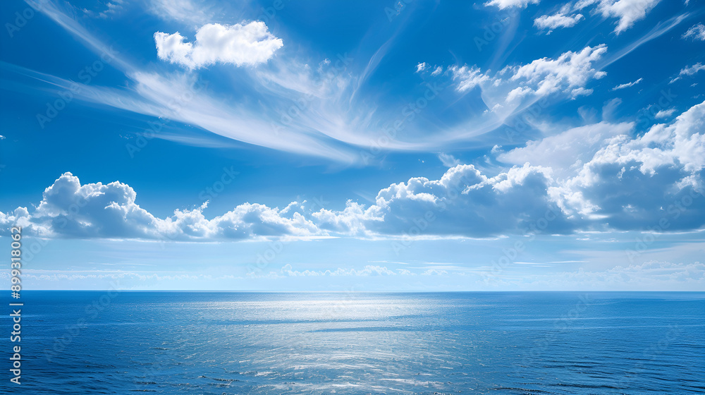 Blue sky and white clouds background. Clouds in the blue sky Blue sky and white clouds background. Clouds in the blue sky