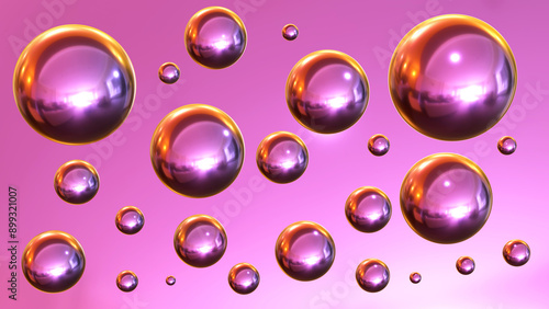 Shiny colored balls abstrac...