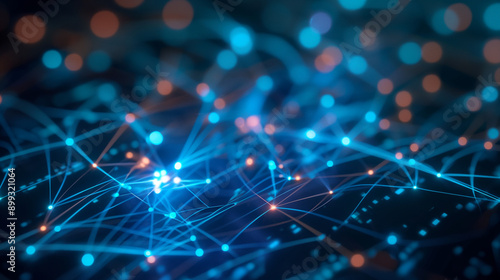 Abstract matrix background digitally generated motion big data analysis, metaverse simulation, artificial intelligence, cyber environment