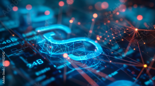 Abstract matrix background digitally generated motion big data analysis, metaverse simulation, artificial intelligence, cyber environment