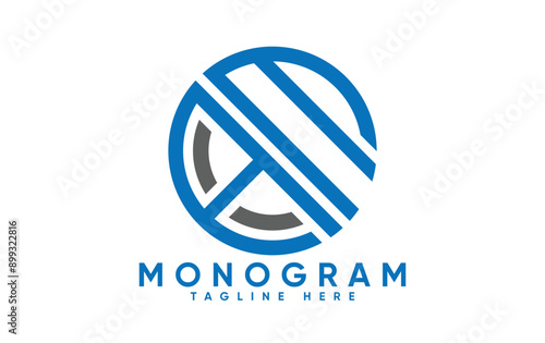 AM letter creative monogram  vector logo design.