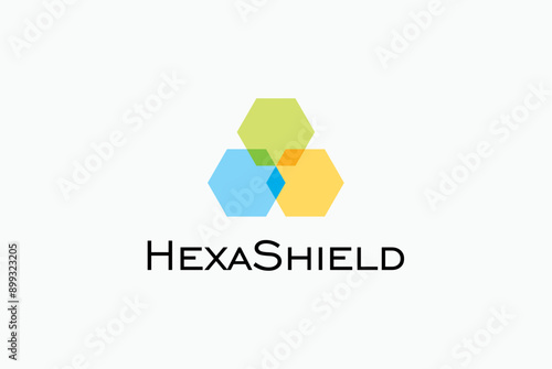 Hexa shield honey comp logo design royalty free image vector business template 