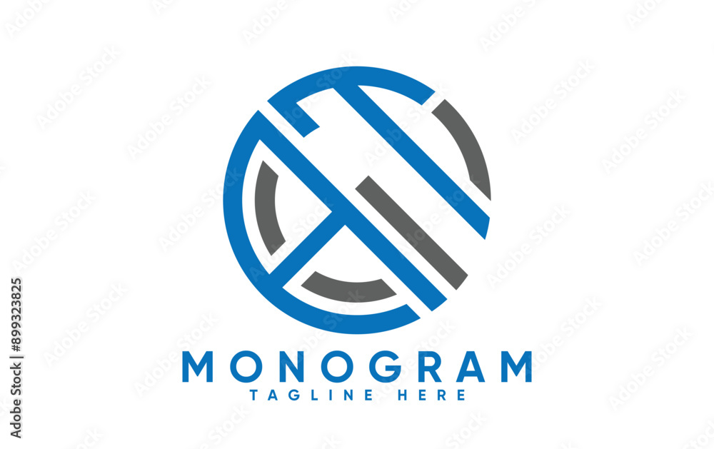AT letter creative monogram vector logo design. AT letter creative monogram vector logo design.