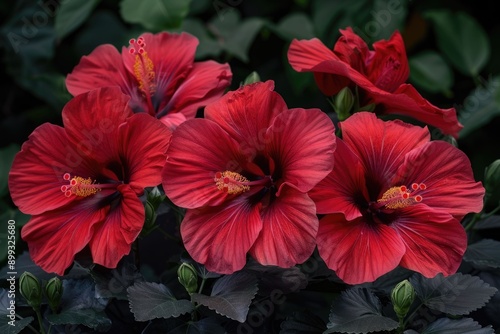 Wallpaper Mural Hibiscus flowers in the garden Torontodigital.ca