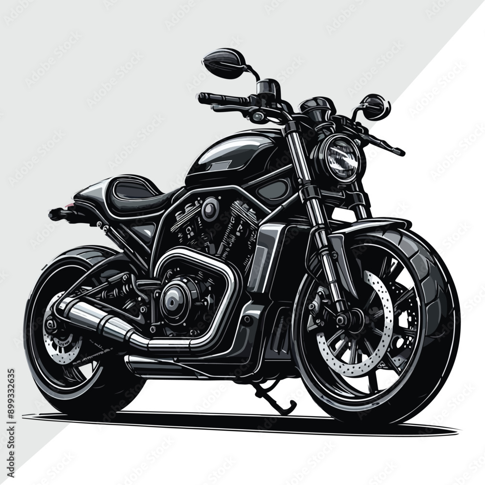 Naklejka premium Hand drawing style of motorcycle race cornering isolated in white background