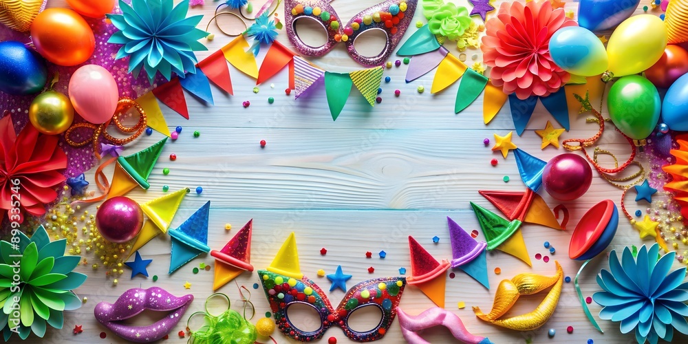 Obraz premium Party Fete Karneval Geburtstag Dekoration AI Generative